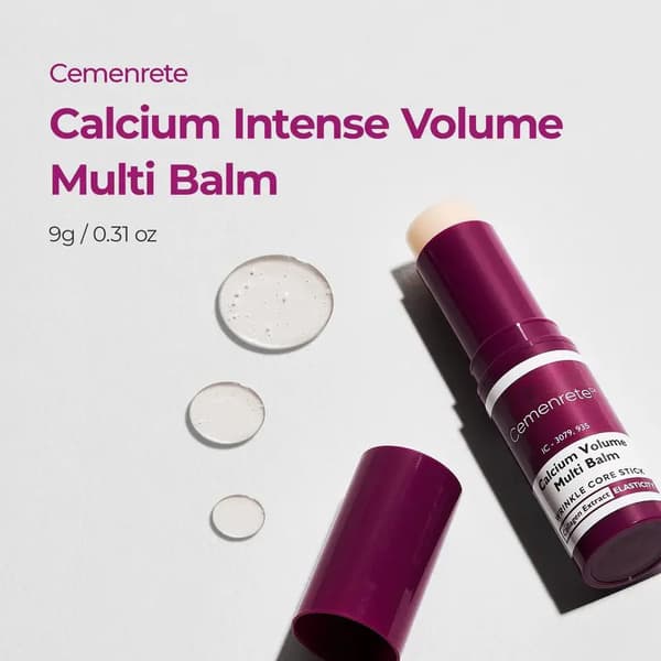 Kalsium Volume Multi Balm Stick, Kollagen Multi-Purpose Hudbalsam, Lett Ansikts- og Øyefuktighetsstift for Hudens Elastisitet