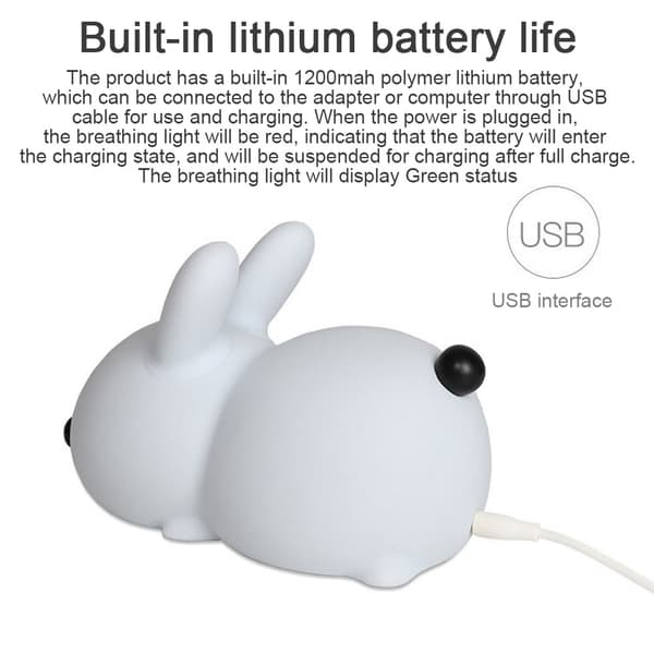 Nattlys, USB Oppladbart Nattlys for Barn, Dyrelamper for Jenter, Julegaver til Barn