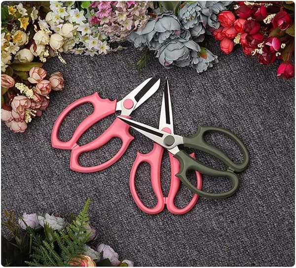 Blomstersaks — Premium, ekstra tyk blomstersaks i rustfrit stål til blomster, grene og blade (slank grågrøn)