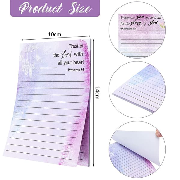 Blomstrede Sticky Notes, 240 Ark Notesblok Sticky Notes, til Akademisk Arbejde Daglig Planlægning, 8 Søde Designs, 10x14cm