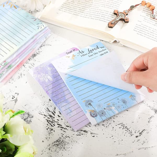 Blomstrede Sticky Notes, 240 Ark Notesblok Sticky Notes, til Akademisk Arbejde Daglig Planlægning, 8 Søde Designs, 10x14cm