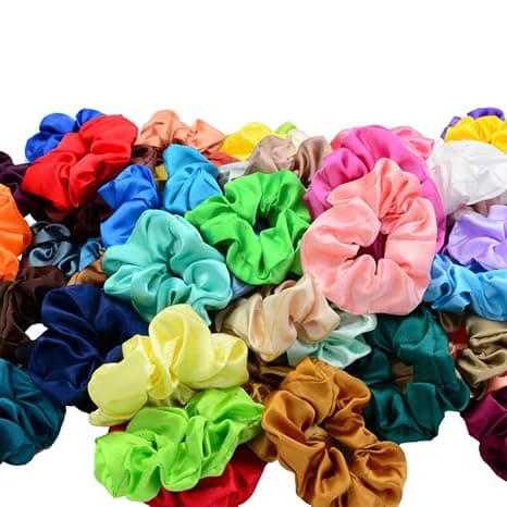Store Satin Silke Hår Scrunchies – 40 Farver