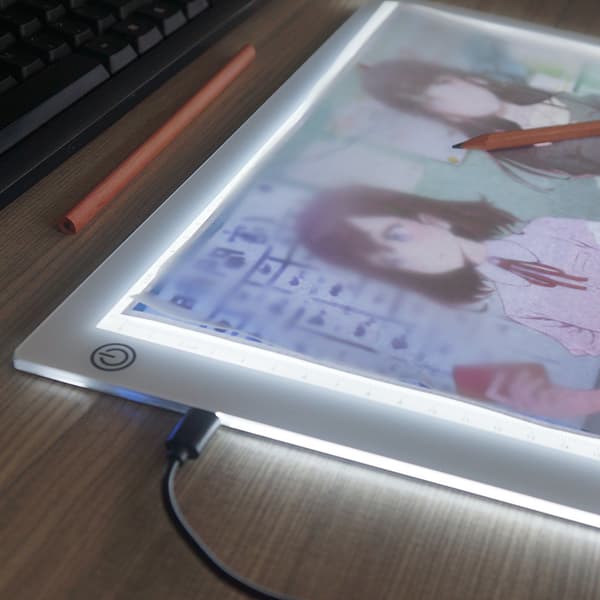 LED-piirustusalusta, A3-valopaneeli, kolmiportainen himmennys ilman asteikkoa.