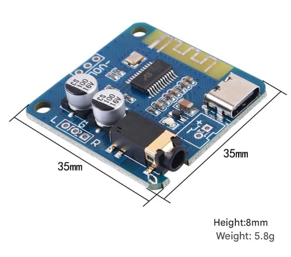 Ny oppgradert 5.0 Bluetooth-lydmottakermodul tapsfri overføring Bluetooth-mottaker Bluetooth-dekoderkortmodifikasjon
