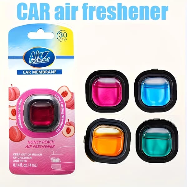 5 dufte bil luftfrisker klips, mini firkantet udluftning flydende bil duft diffuser til biludluftning