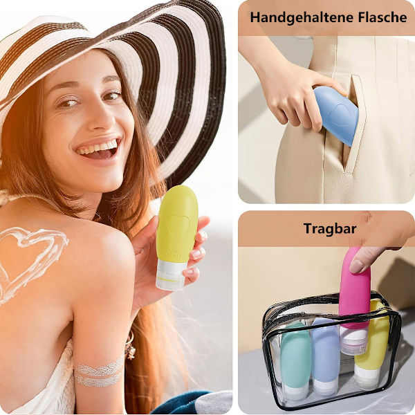 Reseflaskor Set, Plast Squeeze Flaskor, för Toalettartiklar