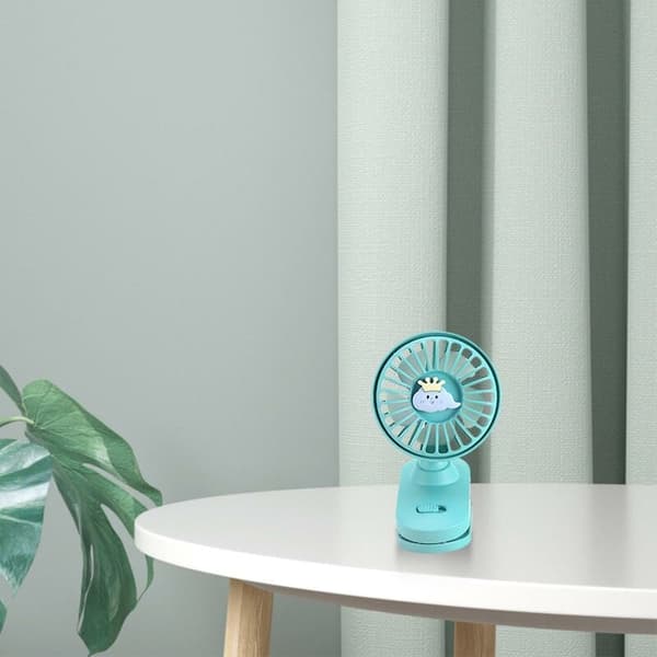 Clip-on ventilator Batteridrevet ventilator Mini ventilator med robust klemme