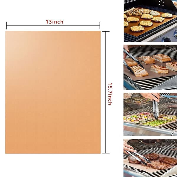 BBQ Grillmatte, Non-stick Teflon Grillmatter, Gjenbrukbar