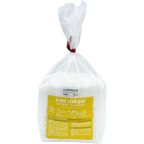 S Vannfri sitronsyre av næringsmiddelkvalitet COMPAGNIE DU BICARBONATE øko-vaskemiddel 1 kg