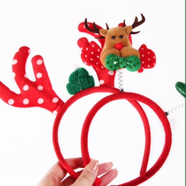 6 stk. julehårbøyler, søte julehodeplagg, til julebord, julemiddag, B
