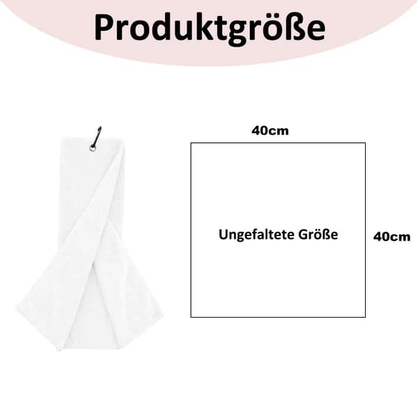 Brettet golfhåndkle, premium mikrofiberstoff, vaffelmønster