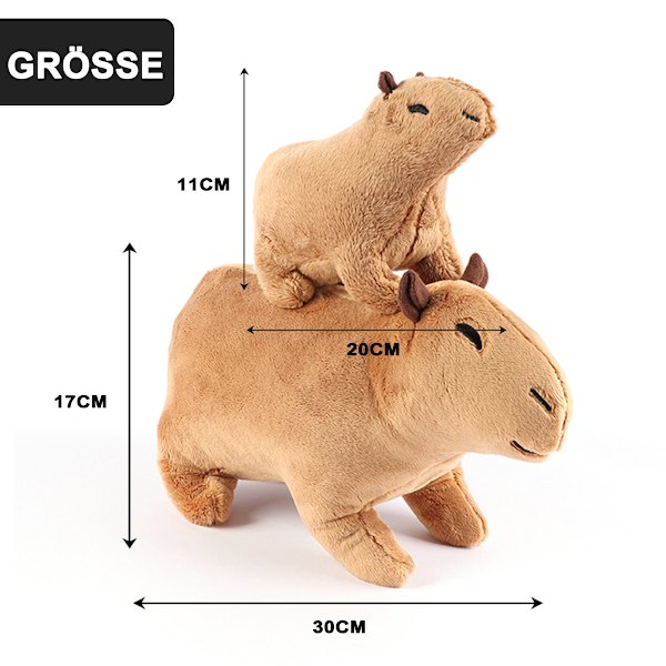 2 stk. Capybara Plyslegetøj, Capybara Kæledyr, Til børn
