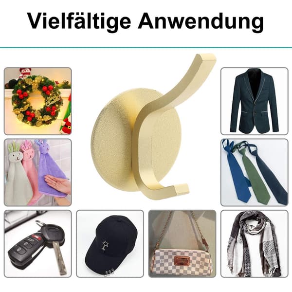 Klæbekroge Vægkroge Selvklæbende i rustfrit stål Uden boring Rustfri