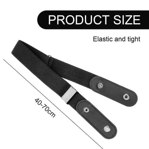 2-pakning spennefritt elastisk belte for kvinner og menn, komfortabelt justerbart usynlig stretch midjebelte
