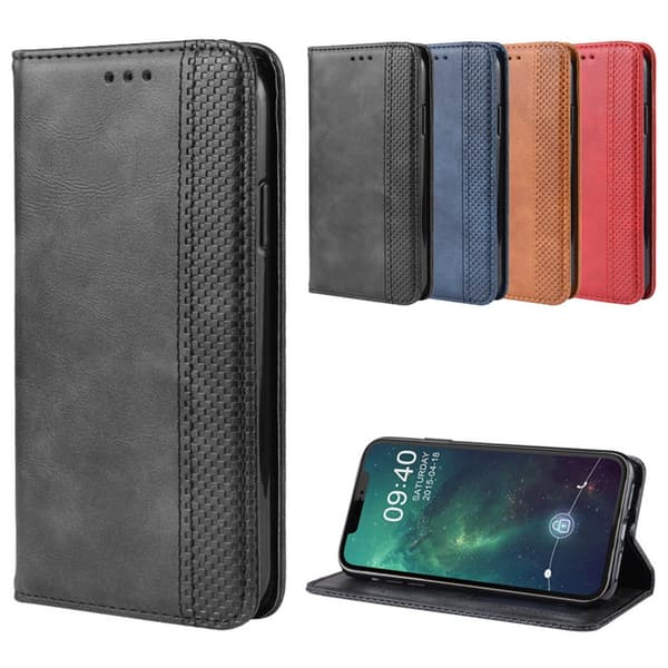 iPhone Lompakkokotelo - Valitse Väri Nahkakotelo Black 17 Pro Max