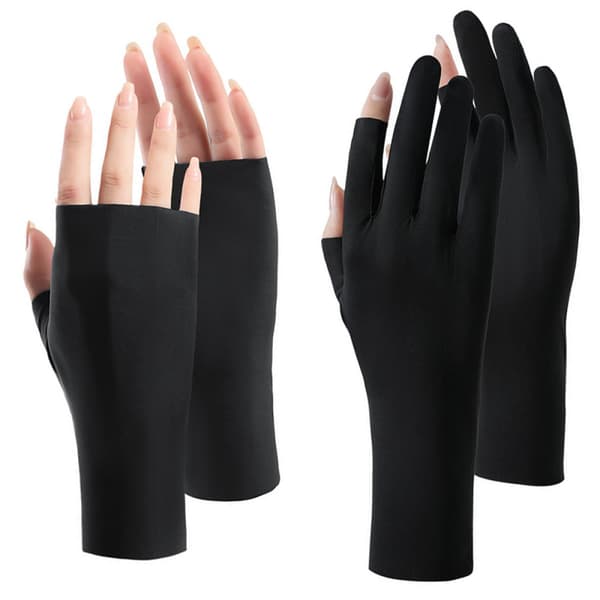 Dam Sunblock Fingerlösa Handskar, UV-skydd, Lätta