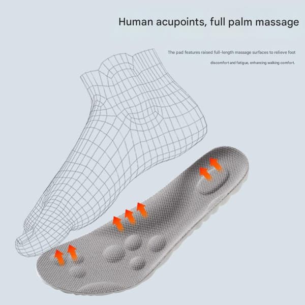 4D Ultramyk og pustende innersåle (1 par) Grå 49-50