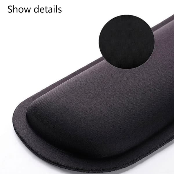 2 stk. musematte med håndleddsstøtte Ergonomisk musematte, Lycra-stoff, sklisikker base, tastaturhåndleddsstøtte
