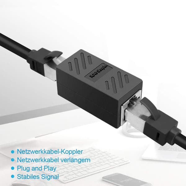 RJ45 Inline -liitin, Ethernet-liitin naaras–naaras, 2 kpl