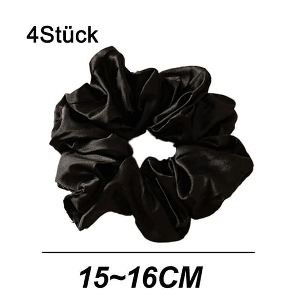 Hårelastikker Silke Scrunchies Satin, Hårelastik Blød Elastisk Silke
