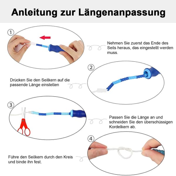 Perlekledd tau for gutter, jenter og studenter, 280 cm