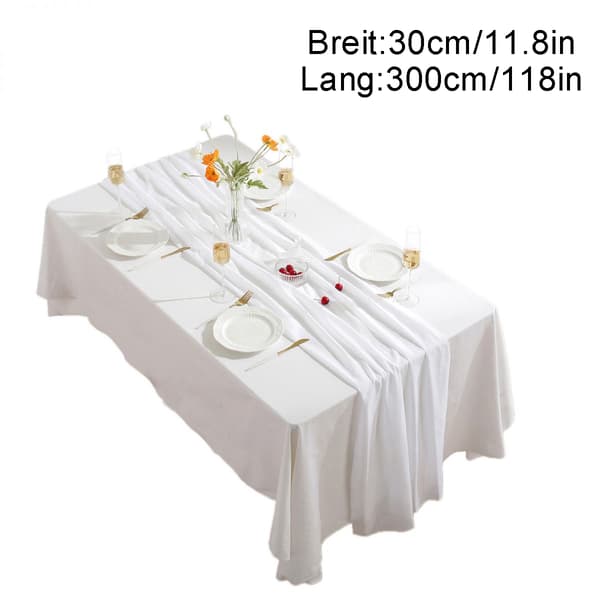 Bordløber Chiffon, 30*300 cm, Table Runner, Bordpynt Bryllup