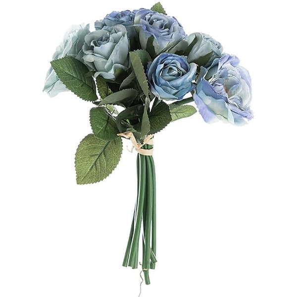 Blå kunstige udendørs blomster, kunstige blomster til