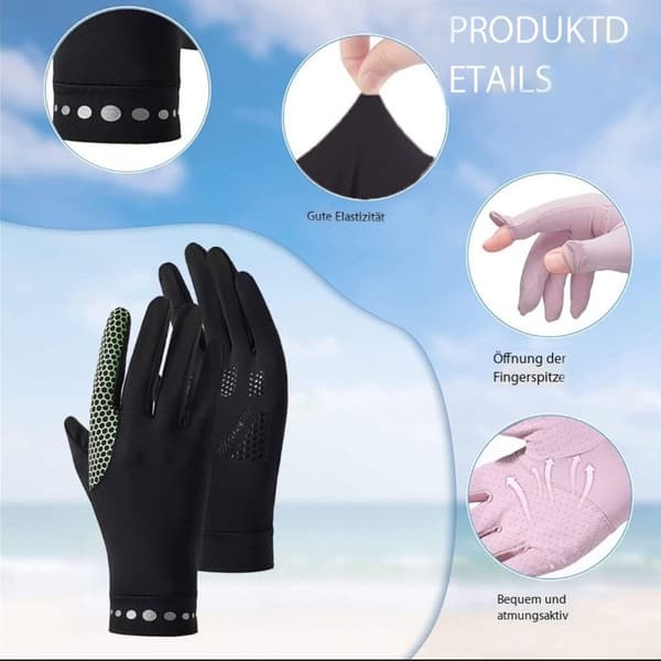 Solbeskyttelse Fuld Finger Touchscreen Skridsikre Cykelhandsker