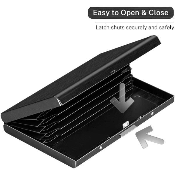 Korthållare med fack / RFID-skyddad plånbok - Case black