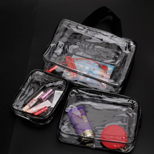 【YD】3-pack Toiletry Bag Transparent Makeup Bag