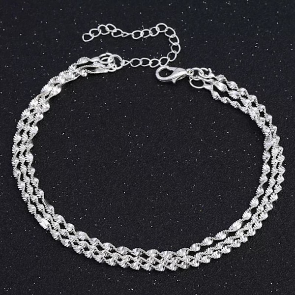 Jalkakorut Jalkalinkki Nilkkalinkkijalkaketju - 3 kierrettyä ketjua silver