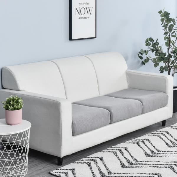 【YD】Elastiske Sofatrekk Stretch Slipcover Sofatrekk 1/2/3 Seter Grå Gray Double seat