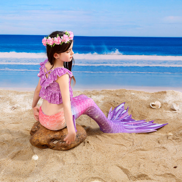 Lasten Mermaid Tail Uimapuku Tyttöjen Uimapuku Housut Uimapuvut E 150