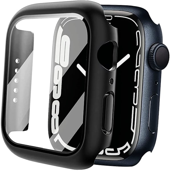 Etui med skærmbeskytter til Apple Watch 7/8 (45 mm) Sort