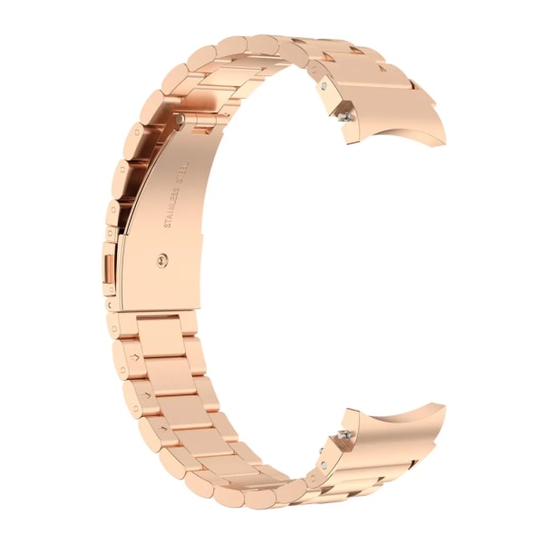 Rustfritt stål med tre perler klokke for Samsung Galaxy Watch 4 Samsung Watch 4 Classic reservedeler (rosa) guld