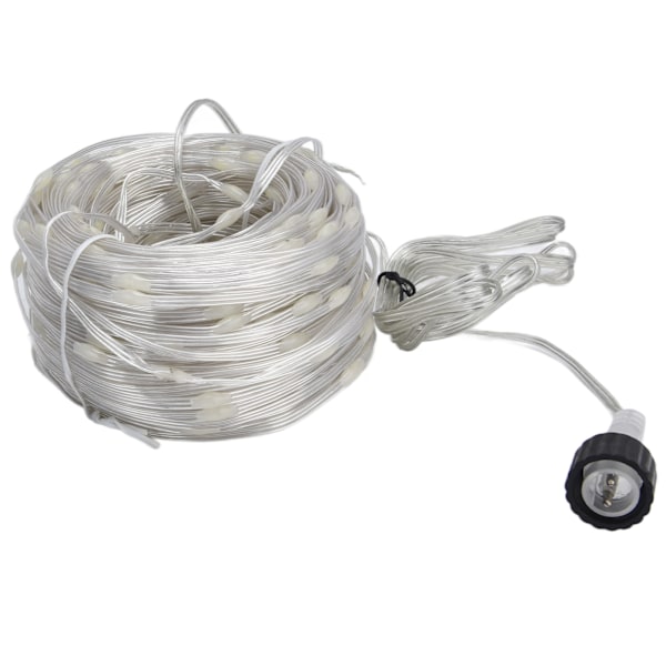 164ft LED-kuparilanka valoketju - 400 LED-valoa, matala jännite, vedenkestävä, täydellinen puutarhaan, juhliin, joulukoristeluun - EU-pistoke 100-240V, valkoinen valo