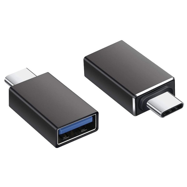 2-pakkaus - MacBook-sovitin - Thunderbolt 3 - USB 3.0 black
