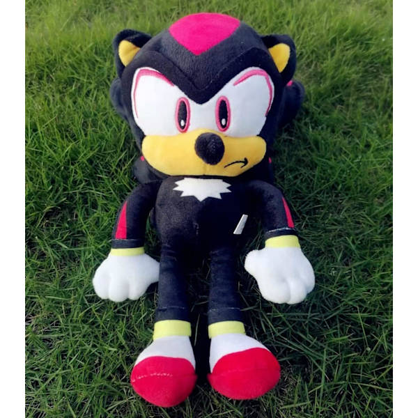 Plysj 12 tommer Sonic The Hedgehog plysjleketøy, søt Sonic Shadow utstoppet plysj for barn bursdagsgaver og Ho