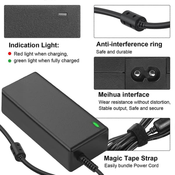 【YD】42V 2A smart batterilader for 36V 2A elsykkelbatterilader hurtiglading