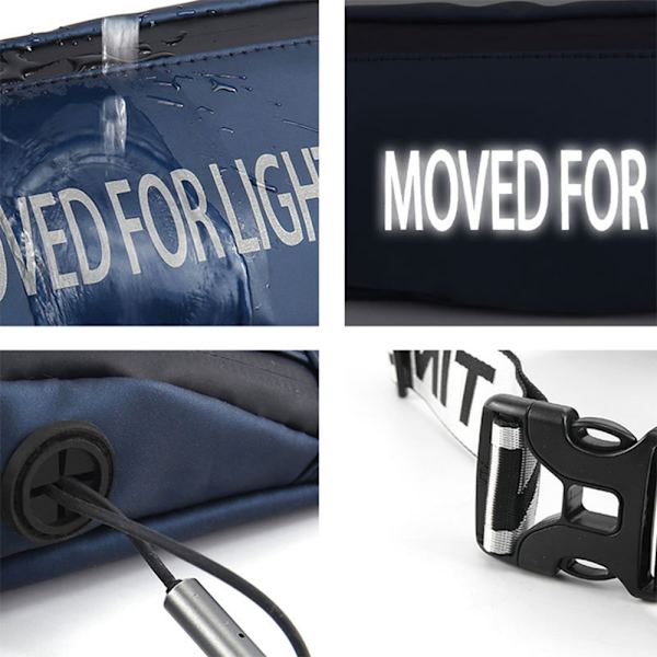 Leisure messenger bag Outdoor sports waist bag Running blue