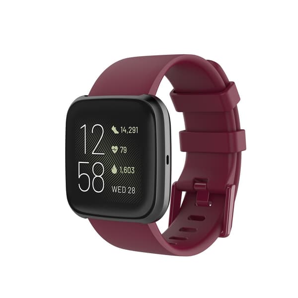 【YD】Silikonarmbånd Fitbit Versa 2/Versa Lite - Vinrød 20