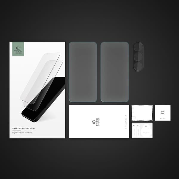 【YD】Tech-Protect Galaxy A54 5G 3-PACK Näytönsuoja/Linssisuoja 80