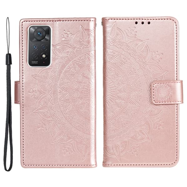 【YD】Xiaomi Redmi Note 11 Pro 5G Case Mandala Leather Rose Gold 70