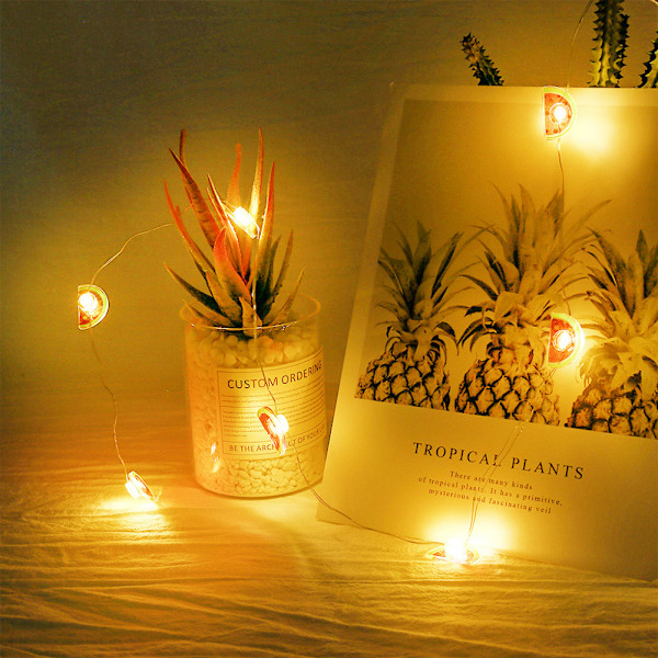 2m/6,6ft 20 LED Söta Vattenmelon Fairy String Lights - Varmvit Dekoration för Barnrum