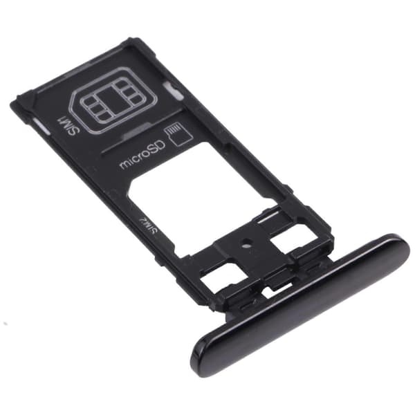 (Ny) SIM-kortfack + SIM-kortfack / Micro SD-kortfack för Sony Xperia 5 Black
