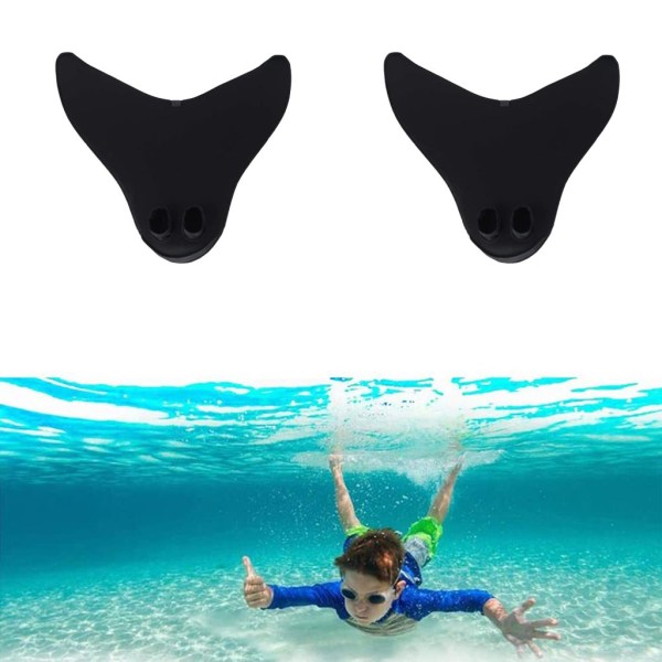 Svømmefinner Havfruefinner Monofin for barn som svømmer (svart)