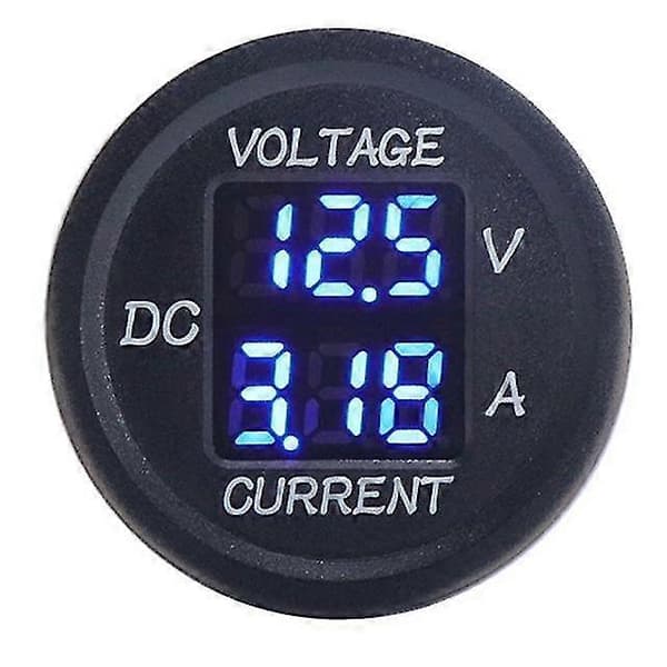 DC 9v til 48v 0-10a digitalt voltmeter amperemeter spændingsstrømmåler led display til 12v 24v elektrisk motorcykel bil blå