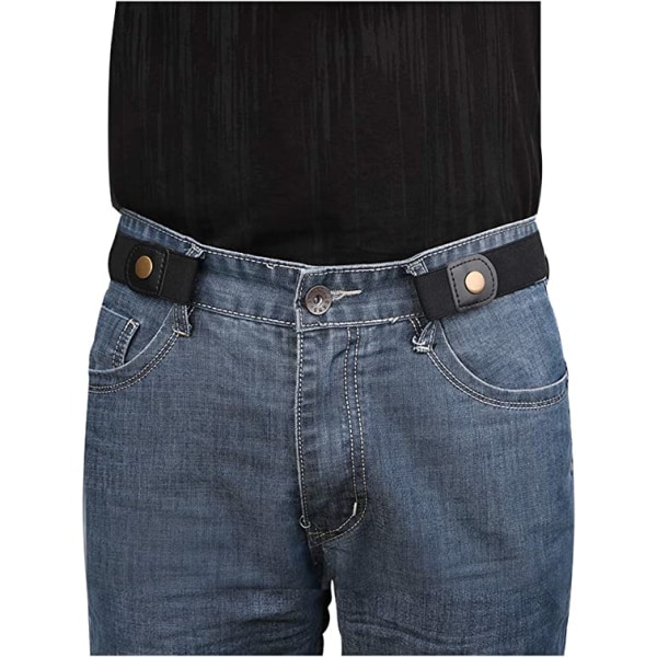 BlackNo Spänne Hidden Stretch Elastiskt midjeband Unisex passform midja