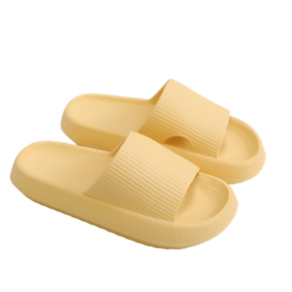 Lätta tofflor Comfort Casual tofflor med öppen tå plattform strandsandaler Yellow 36-37
