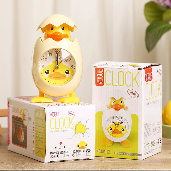 Väckarklocka Tecknad Kycklingägg Shell Desktop Klocka light yellow